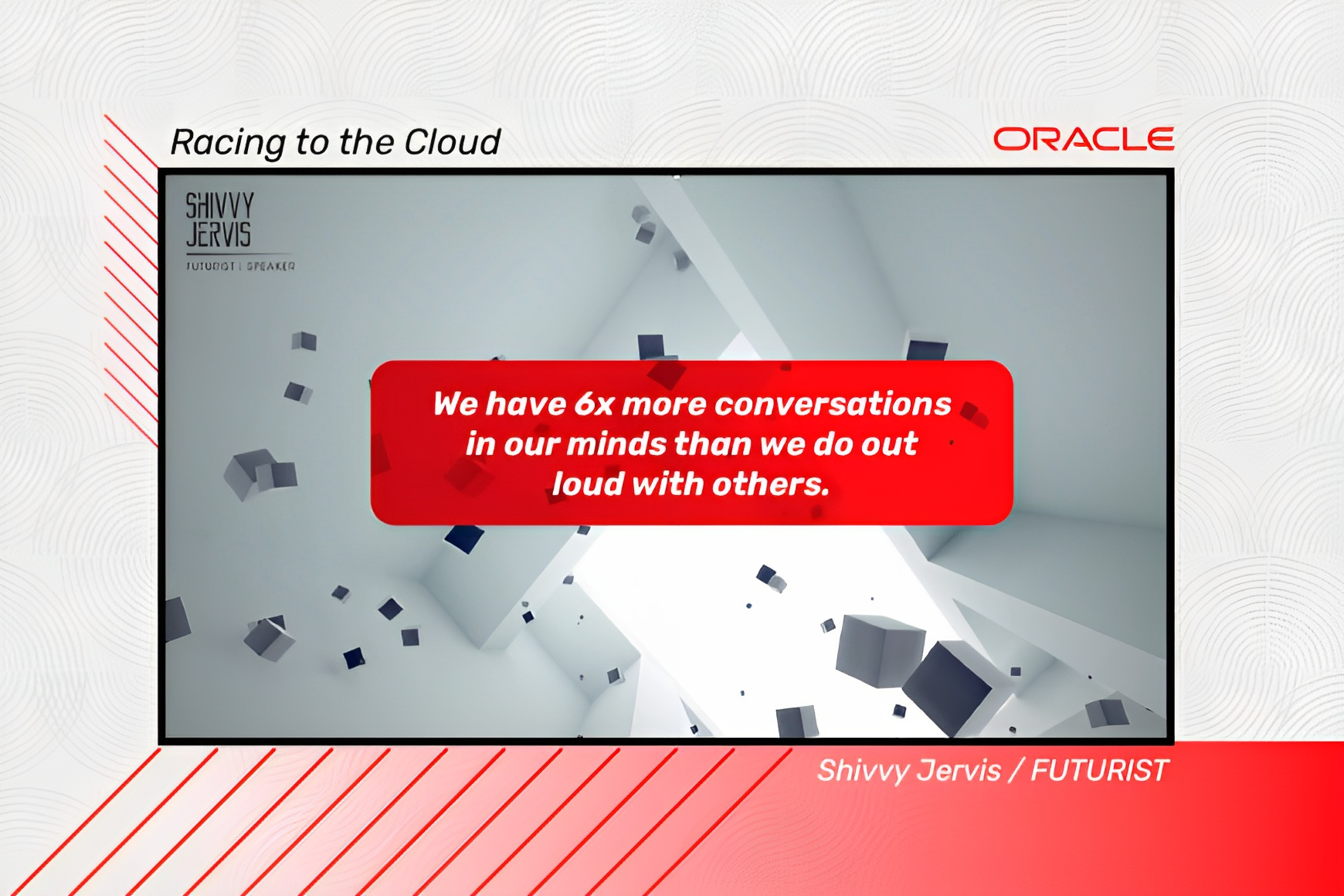 Oracle Racing to the Cloud con Shivvy Jervis en Experiencias LLC dirigida por Nicolás Halac y Ludmila Halac
